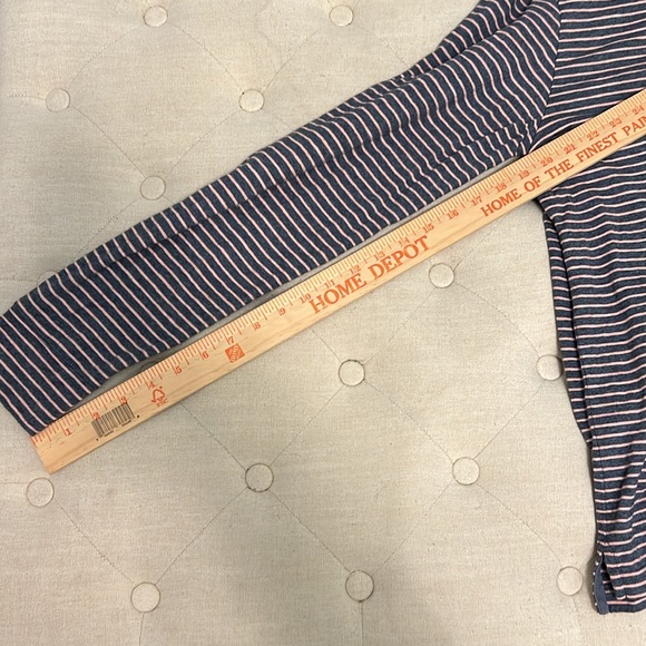 Faherty 100% Cotton Striped Denim Blue Long-Sleeve Polo - Size Medium - Picture 3 of 7